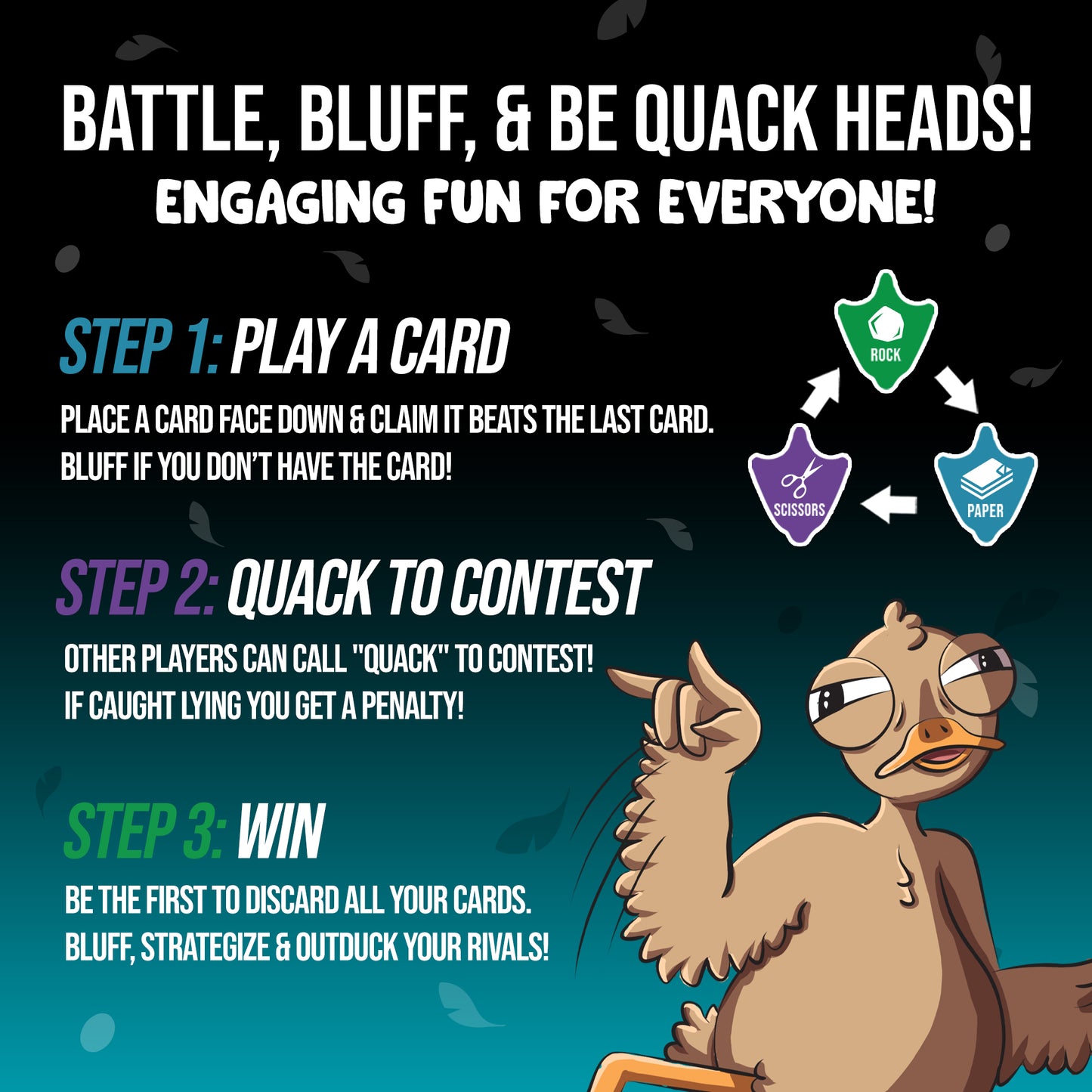 Quack Heads - Duck-Themed Bluffing & Strategy Game