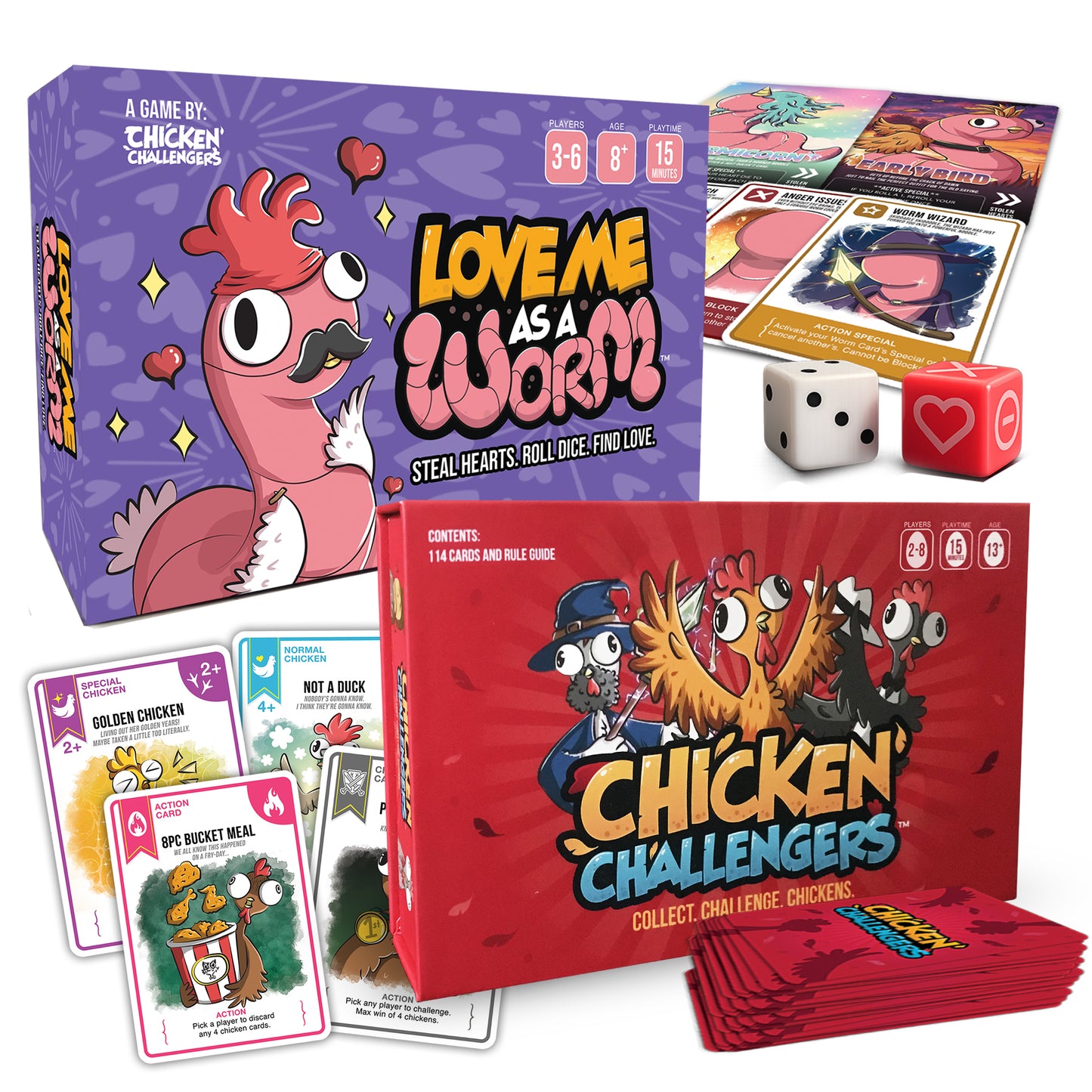 Chicken Challengers x Love Me As a Worm Bundle